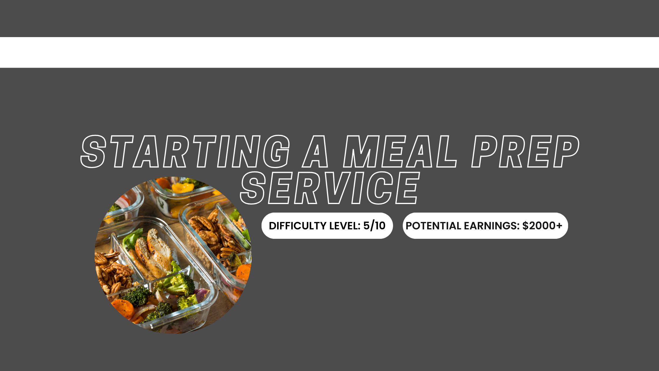 Starting a Meal Prep Service